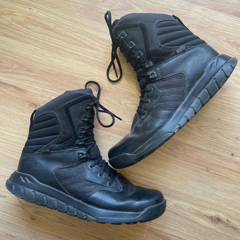 Danner‎ 8" Instinct Tactical Boot Mens 10 D Side-Zip Lace Up Black Waterproof